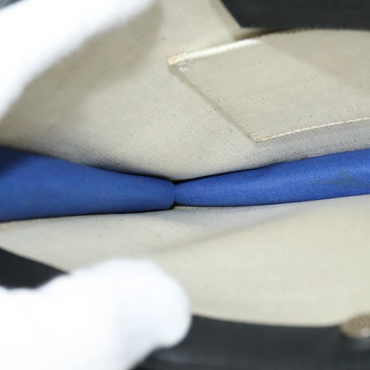 Balenciaga Navy Pochette Canvas and Leather, BEIGE, CANVAS, Shoulder bag