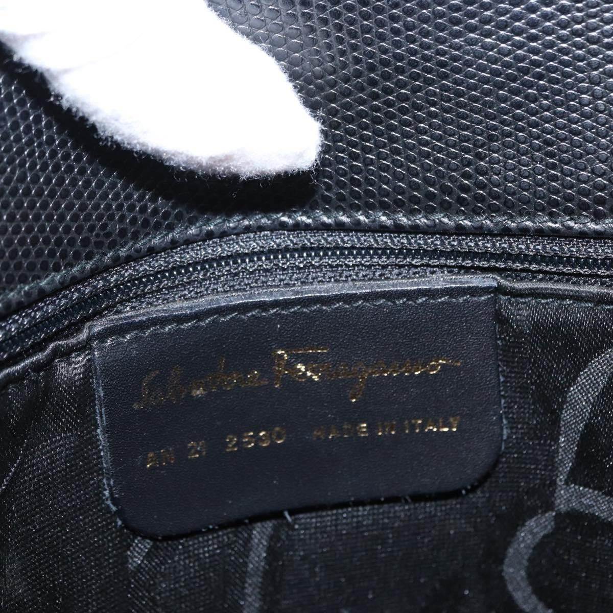 Salvatore Ferragamo Vala tote Leather, BLACK, LEATHER, Tote bag