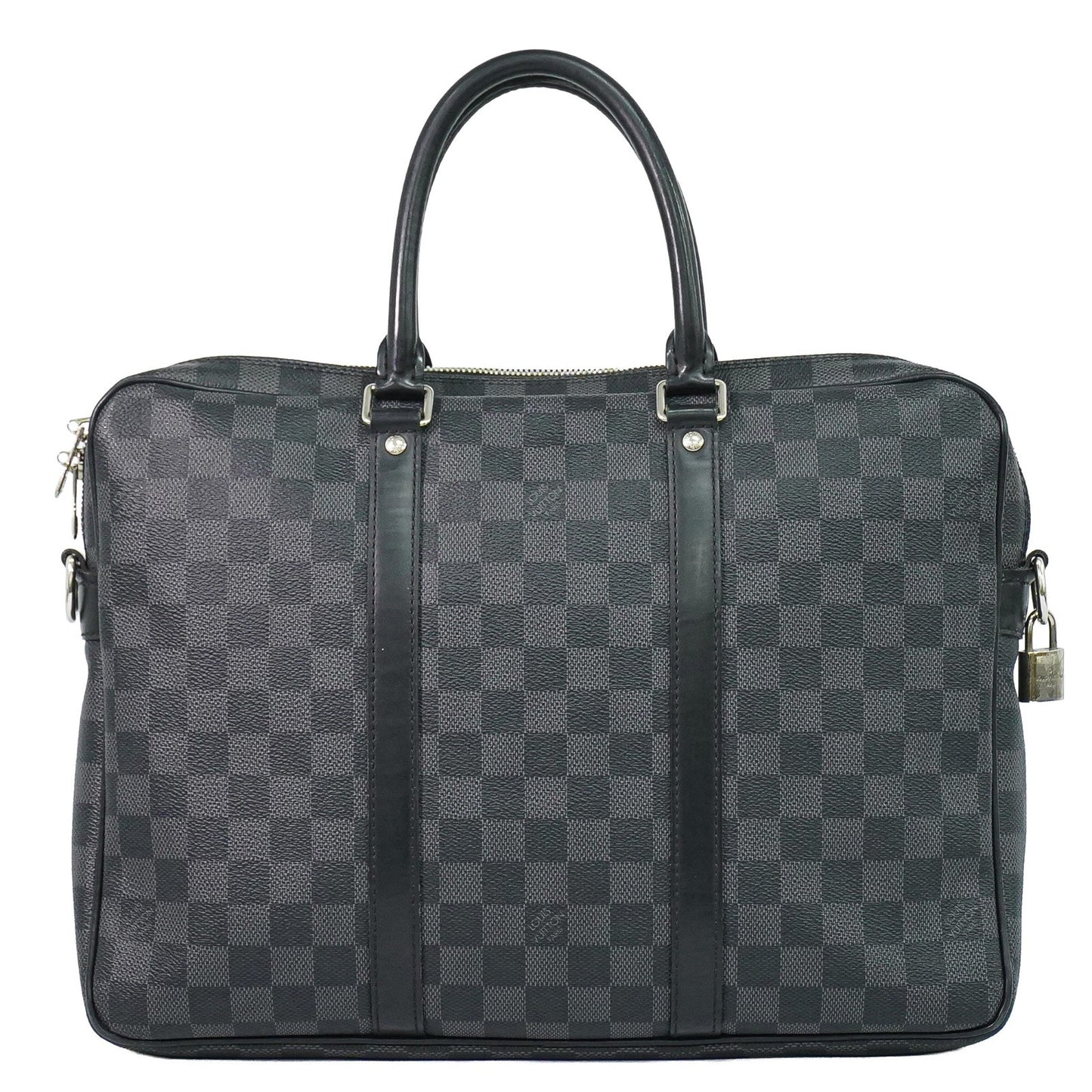 Louis Vuitton Porte-Documents Voyage Briefcase Damier Graphite, Gray, Canvas, Briefcase