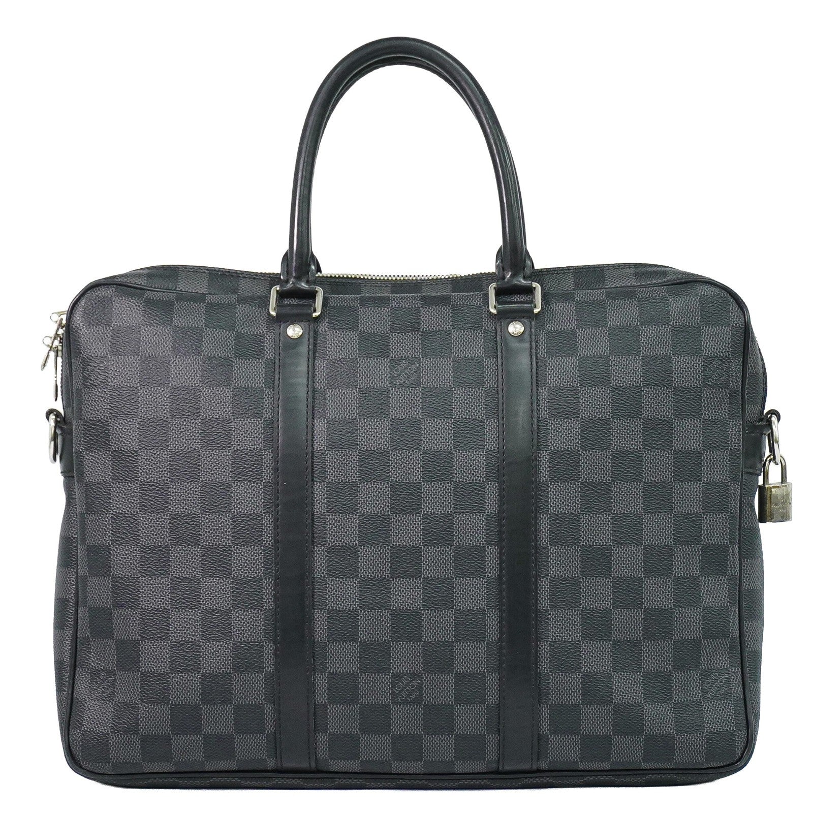Louis Vuitton Porte-Documents Voyage Briefcase Damier Graphite, Gray, Canvas, Briefcase