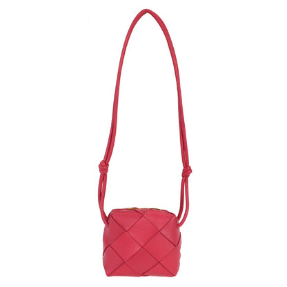 Bottega Veneta Cassette Camera Crossbody Bag Maxi Intrecciato Leather, PINK, LEATHER, Shoulder bag
