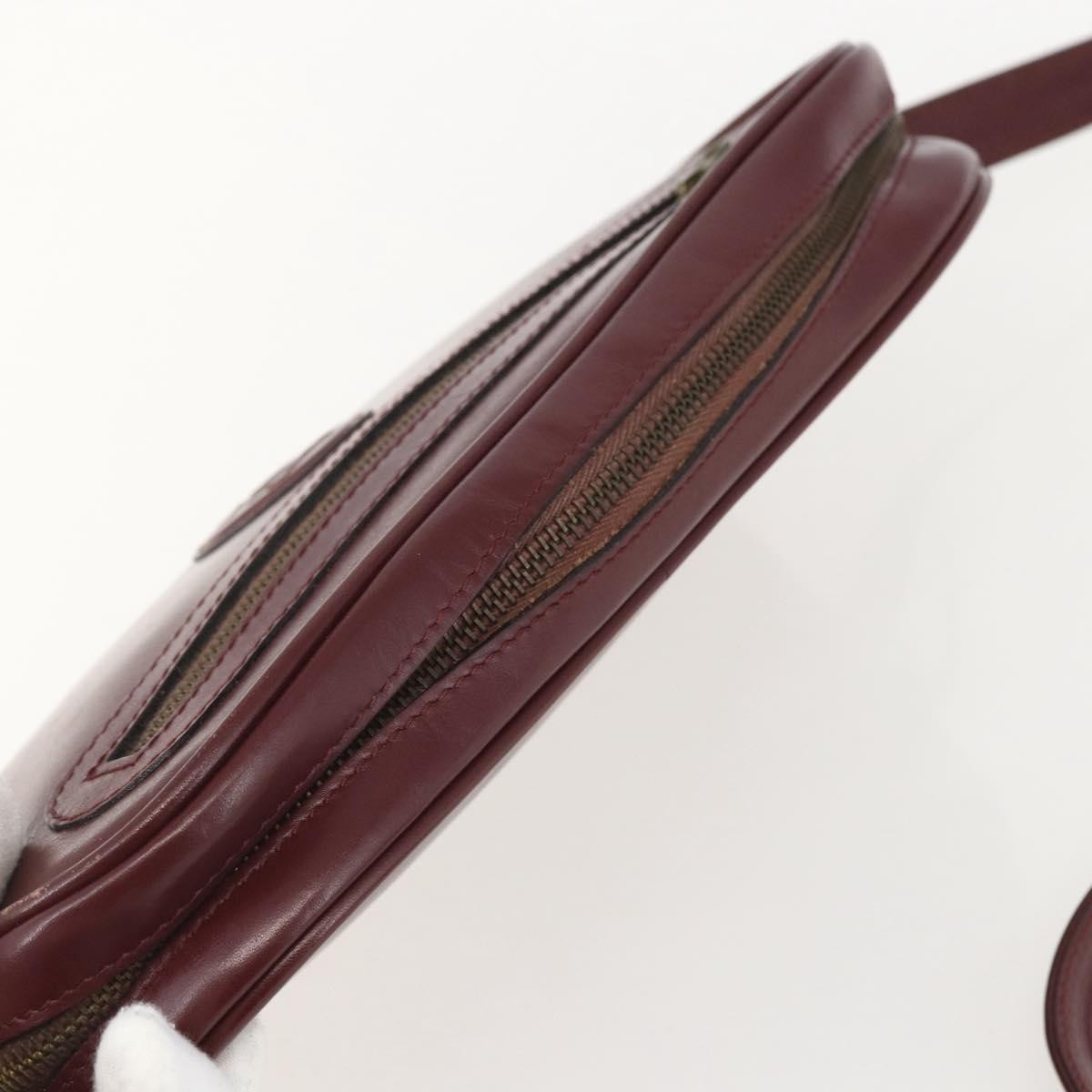 cartier Must de Cartier Shoulder Bag Leather, BURGUNDY, LEATHER, Shoulder bag