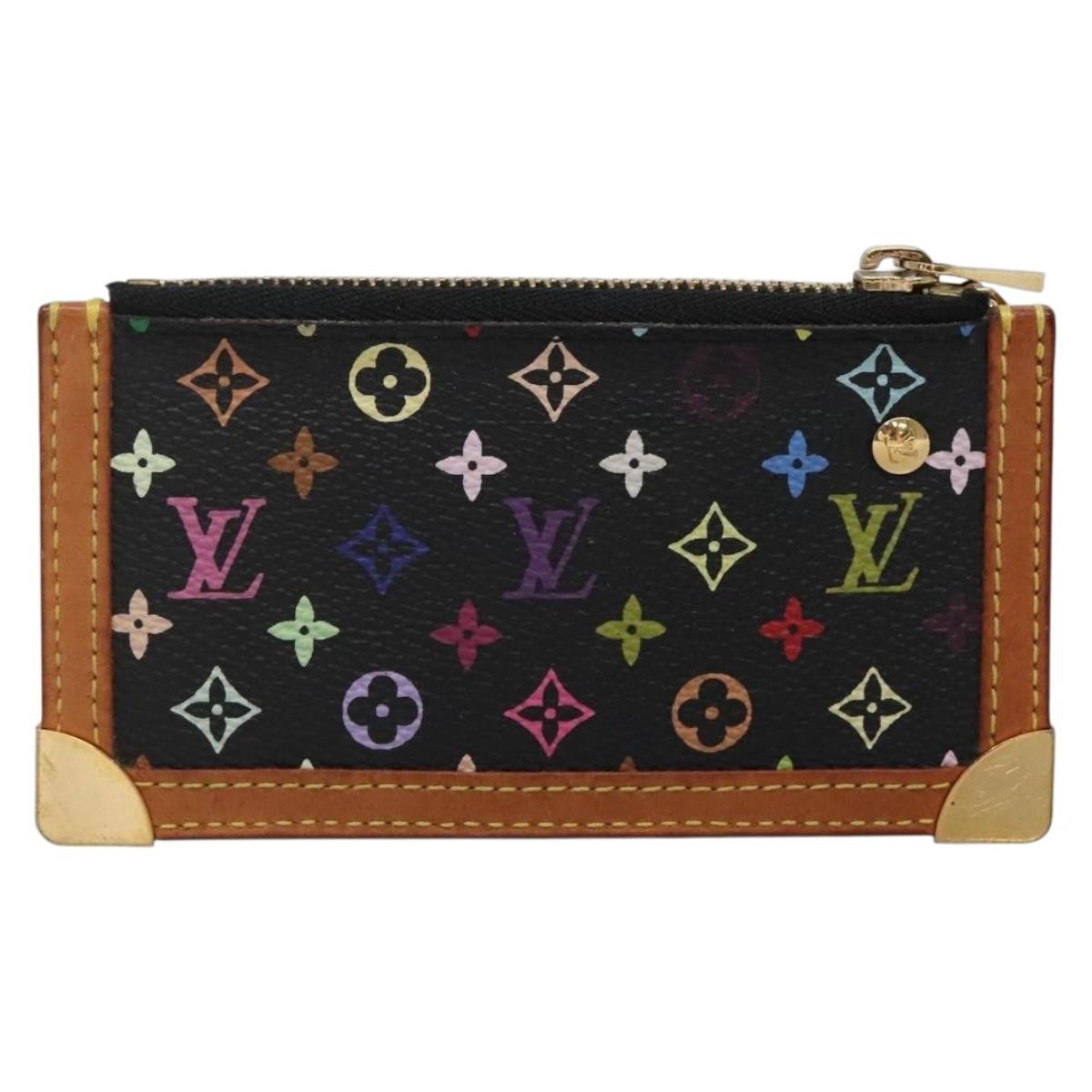 Louis Vuitton Pochette Clés Monogram Canvas, BLACK, CANVAS, Wallets
