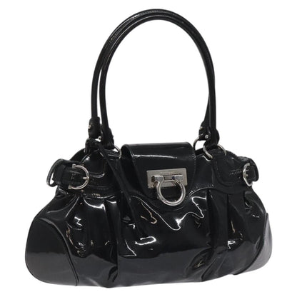 Salvatore Ferragamo Marisa Satchel Patent leather, BLACK, PATENT_LEATHER, Shoulder bag