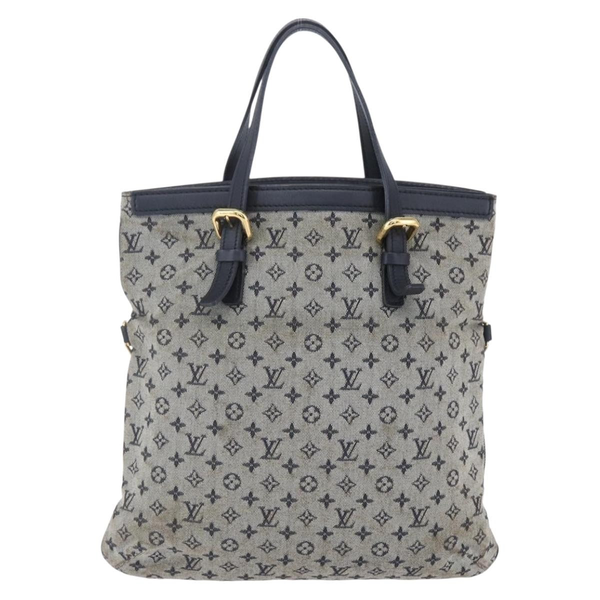 Louis Vuitton Francoise handbag Mini lin, BLUE, CANVAS, Tote bag