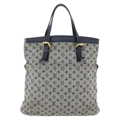 Louis Vuitton Francoise handbag Mini lin, BLUE, CANVAS, Tote bag