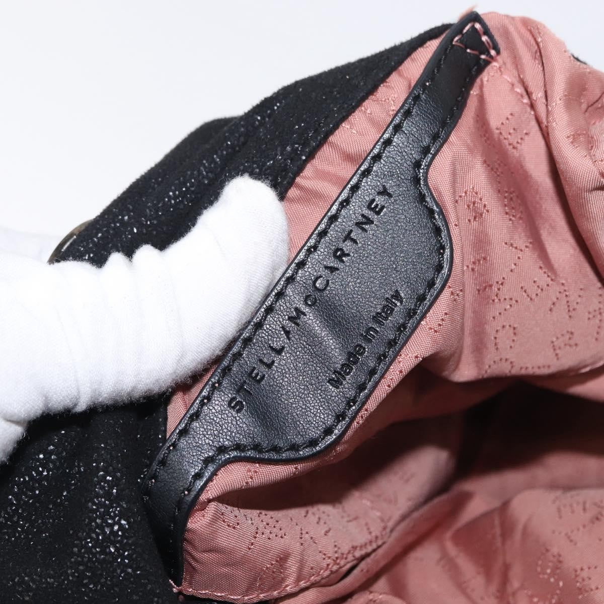 Stella McCartney Falabella Fold Over Crossbody Bag Shaggy Deer, BLACK, POLYESTER, Shoulder bag