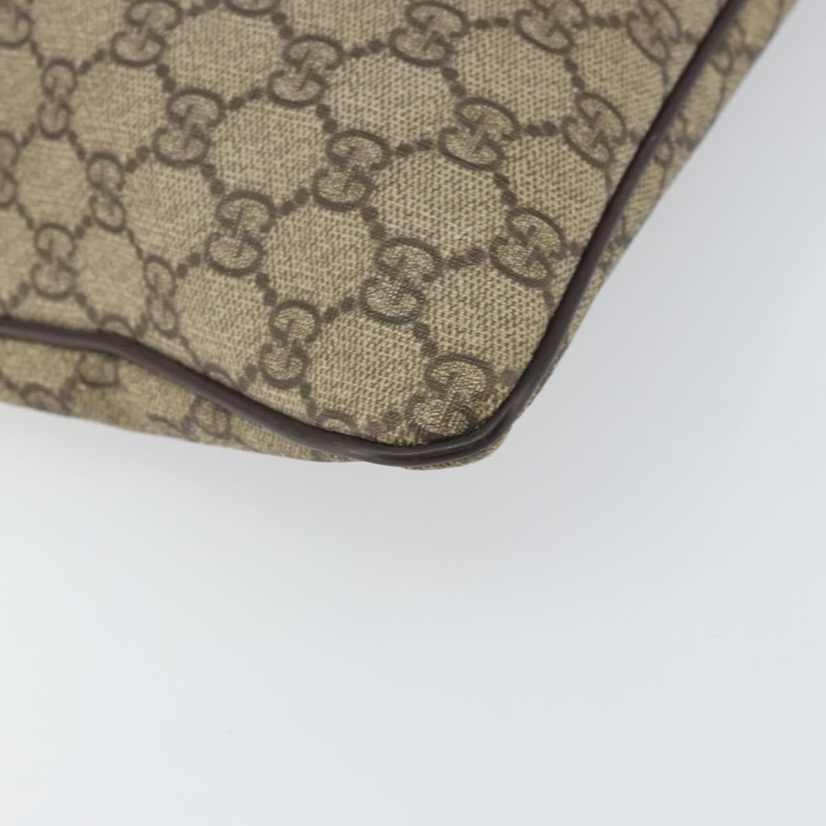 Gucci Zip Top Messenger Bag GG Coated Canvas, BEIGE, PVC, Shoulder bag