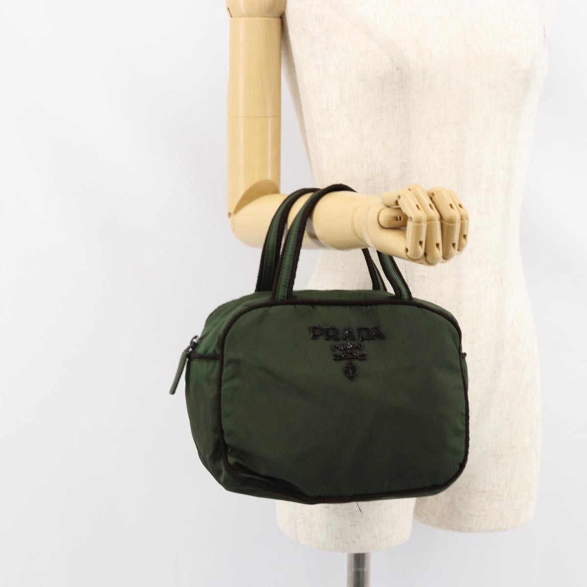 Prada Vintage Handbag Tessuto, GREEN, NYLON, Handbag