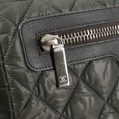 Chanel Coco Cocoon Messenger Bag Quilted Nylon, KHAKI, NYLON, Crossbody bag