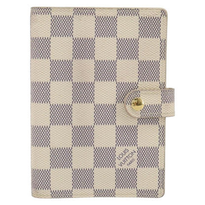 Louis Vuitton Agenda Cover Damier Azur, WHITE, CANVAS, Toiletry Case