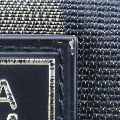 Fendi Front Pocket Waist Bag Pequin Canvas, BROWN, NYLON, Travel bag