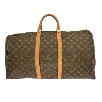 Louis Vuitton Keepall Bag Monogram Canvas, BROWN, CANVAS, Travel bag