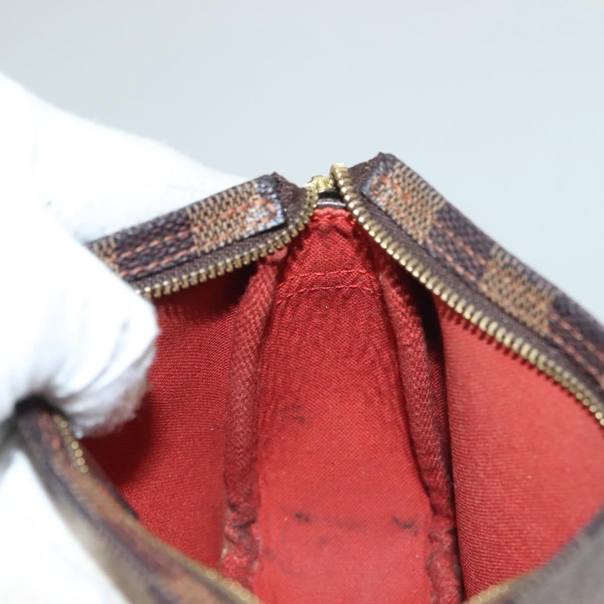 Louis Vuitton Trousse Make Up Bag Damier, BROWN, CANVAS, Clutche & pouche