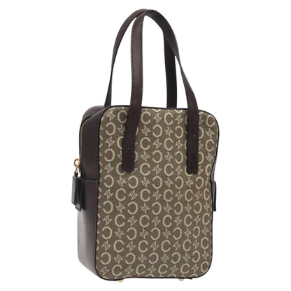Celine C Macadam Handbag Canvas, Gray, Canvas, Handbag