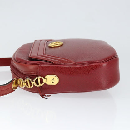 Christian Dior Vintage Shoulder Bag Leather, RED, LEATHER, Shoulder bag