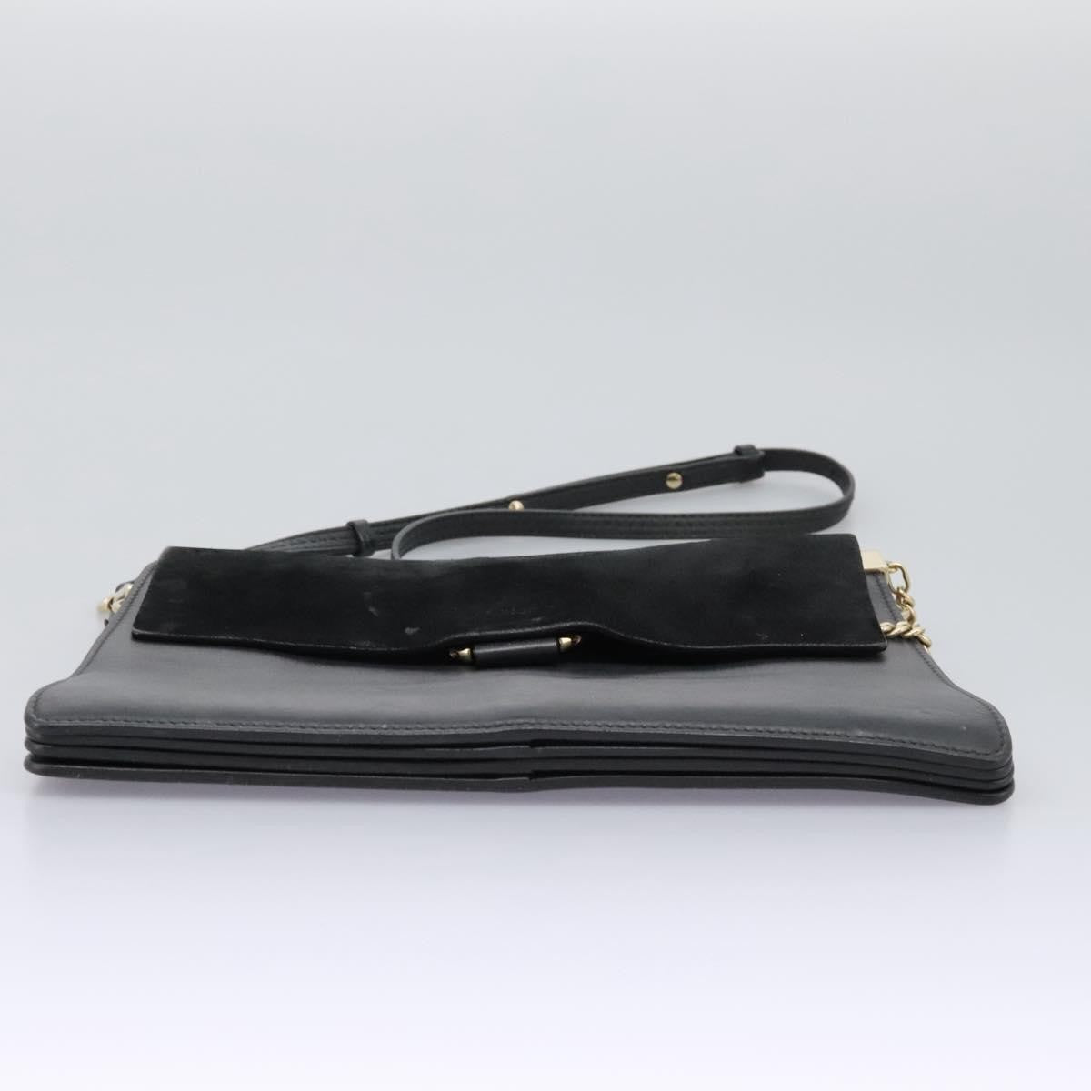 Chloe Faye Shoulder Bag Leather and Suede, BLACK, SUEDE, Shoulder bag