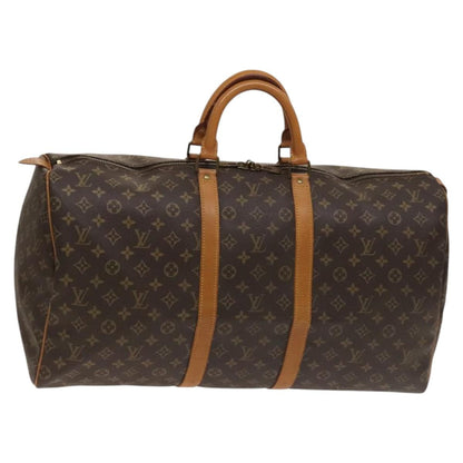 Louis Vuitton Keepall Bag Monogram Canvas, BROWN, CANVAS, Travel bag