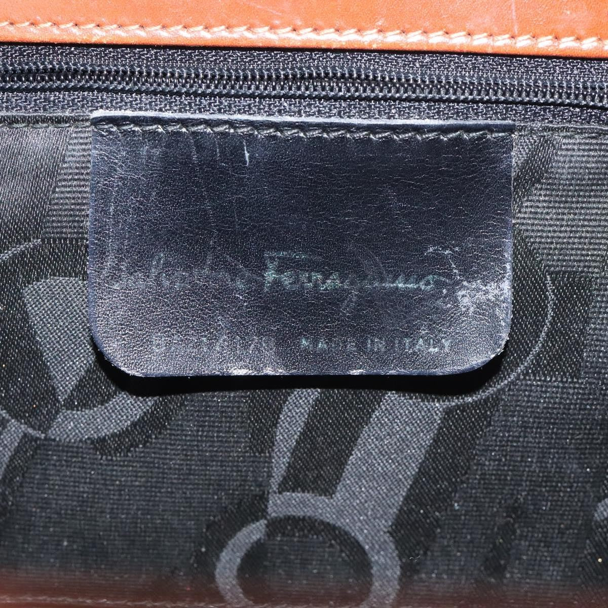 Salvatore Ferragamo Convertible Vara Bow Tote Leather, BROWN, LEATHER, Handbag