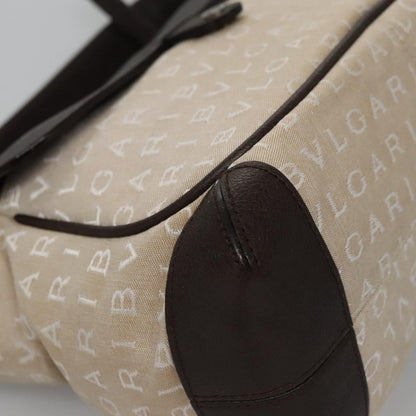Bvlgari B.Zero1 Logomania Bag Canvas with Leather, BEIGE, CANVAS, Handbag