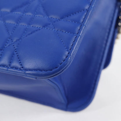Christian Dior Miss Dior Promenade Pouch Cannage Quilt Lambskin, BLUE, LEATHER, Shoulder bag