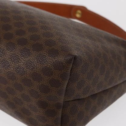Celine Vintage Macadam Handbag Canvas, BROWN, CANVAS, Handbag