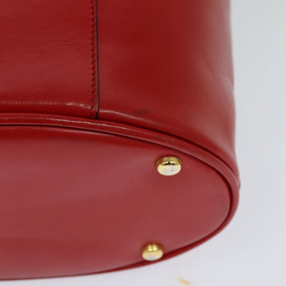 Celine Chain Shoulder Bag Leather, RED, LEATHER, Shoulder bag