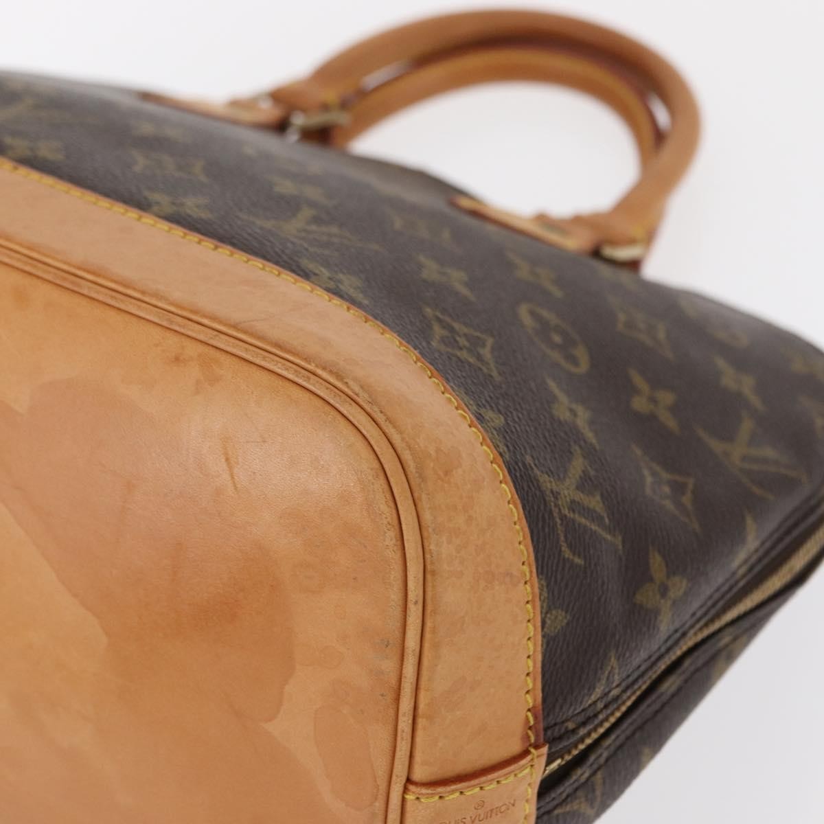 Louis Vuitton Alma Handbag Monogram Canvas, BROWN, CANVAS, Handbag