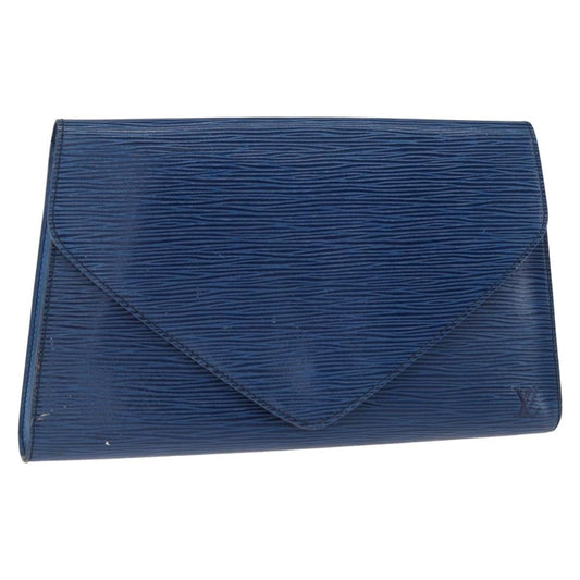 Louis Vuitton Art Deco Clutch Epi Leather, BLUE, LEATHER, Clutche & pouche