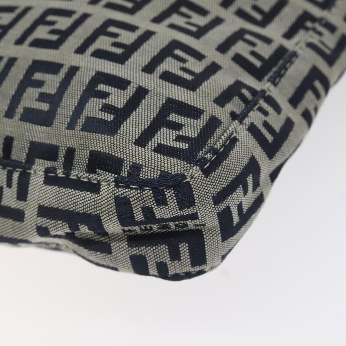 Fendi Vintage Shoulder Bag Zucca Canvas, NAVY, CANVAS, Shoulder bag