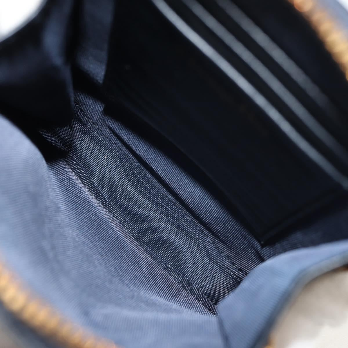 Christian Dior 30 Montaigne Phone Holder on Chain Oblique Canvas, NAVY, CANVAS, Clutche & pouche