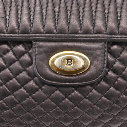 Bally Vintage Shoulder Bag Leather, BLACK, LEATHER, Shoulder bag