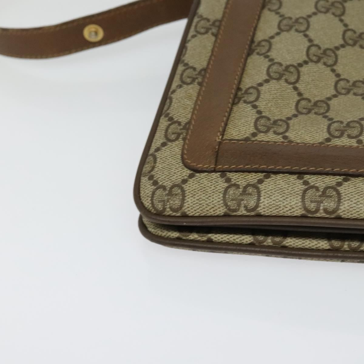 Gucci Vintage Shoulder Bag GG Coated Canvas, BEIGE, PVC, Shoulder bag