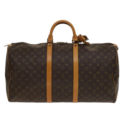 Louis Vuitton Keepall Bag Monogram Canvas, BROWN, CANVAS, Travel bag