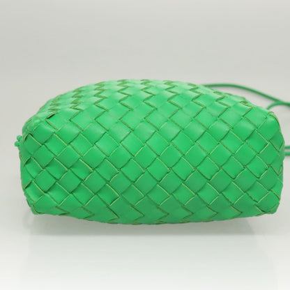 Bottega Veneta Loop Crossbody Bag Intrecciato Nappa, GREEN, LEATHER, Crossbody bag