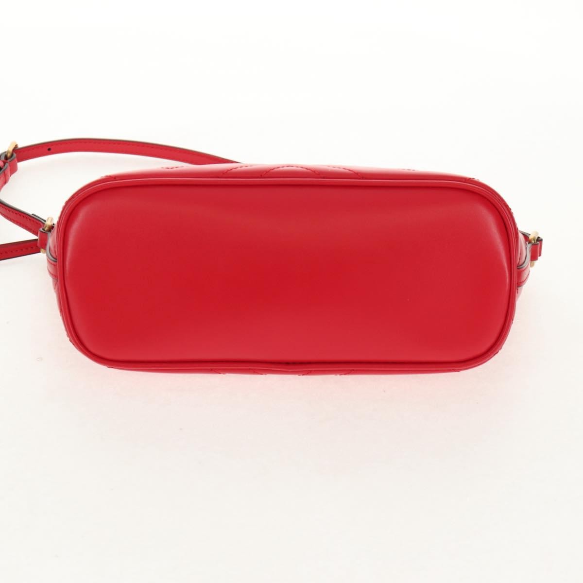 Gucci GG Marmont Pochette Shoulder Bag Matelasse Leather, RED, LEATHER, Clutche & pouche