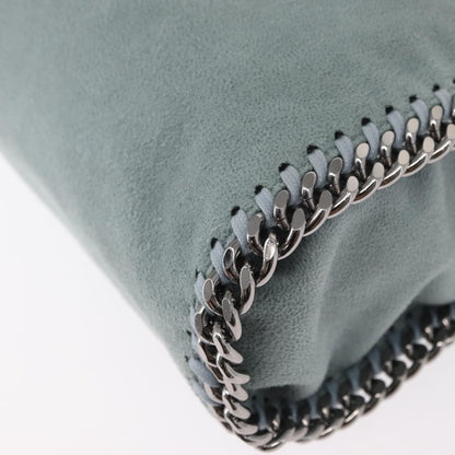 Stella McCartney Falabella Fold Over Bag Shaggy Deer, BLUE, SUEDE, Shoulder bag