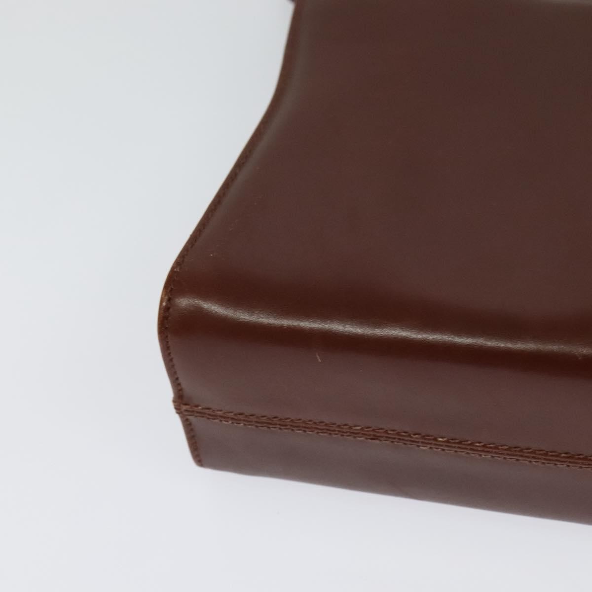 Salvatore Ferragamo Flap Shoulder Bag Leather, BROWN, LEATHER, Shoulder bag