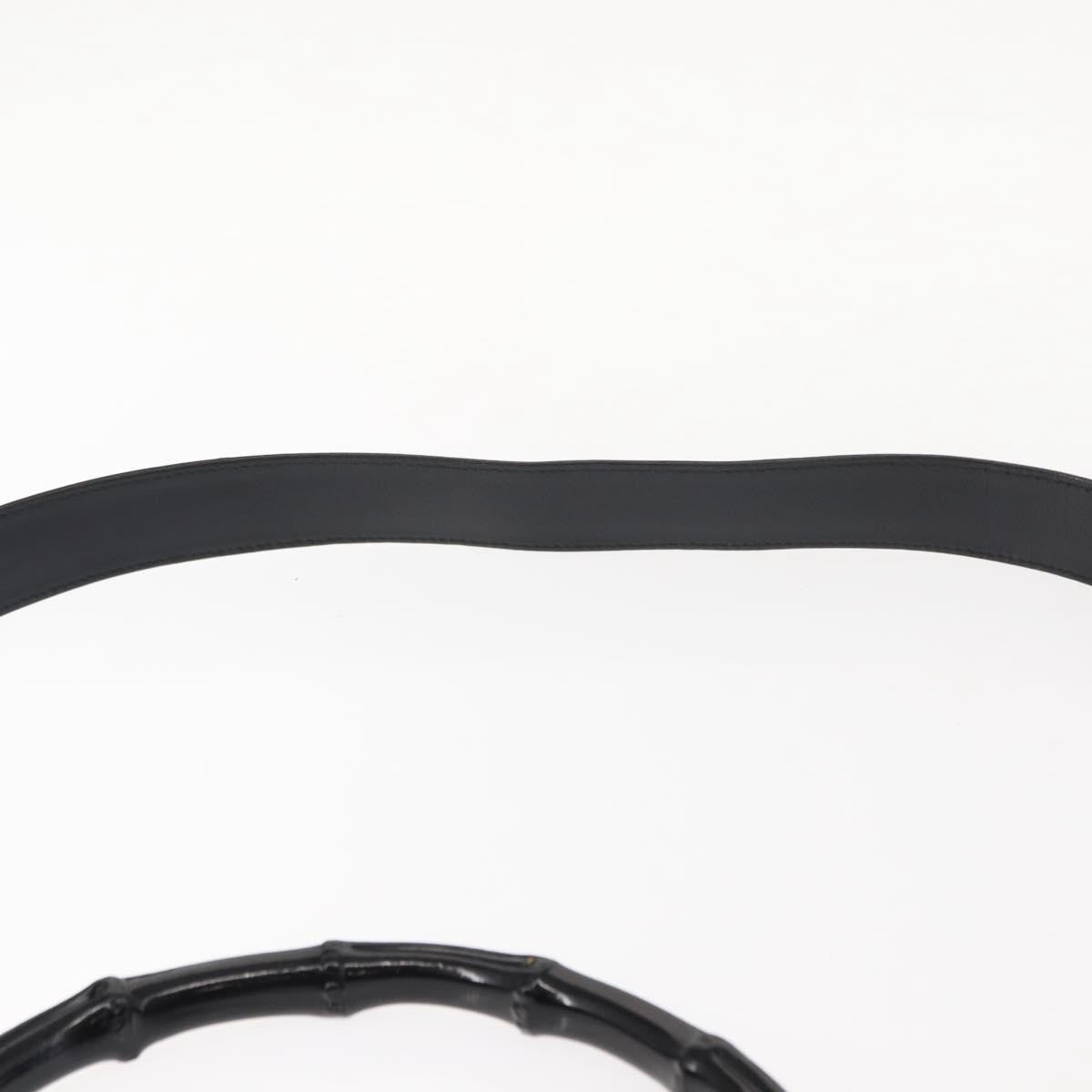 Gucci Vintage Bamboo Handle Bag Nylon, Black, Nylon, Handbag