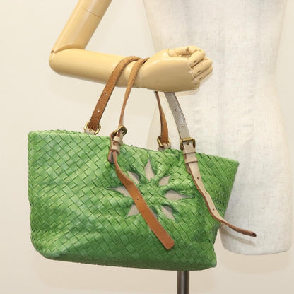 Bottega Veneta Intrecciato Leather, GREEN, LEATHER, Handbag