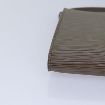 Louis Vuitton Pochette Accessoires Epi Leather, GRAY, LEATHER, Clutche & pouche