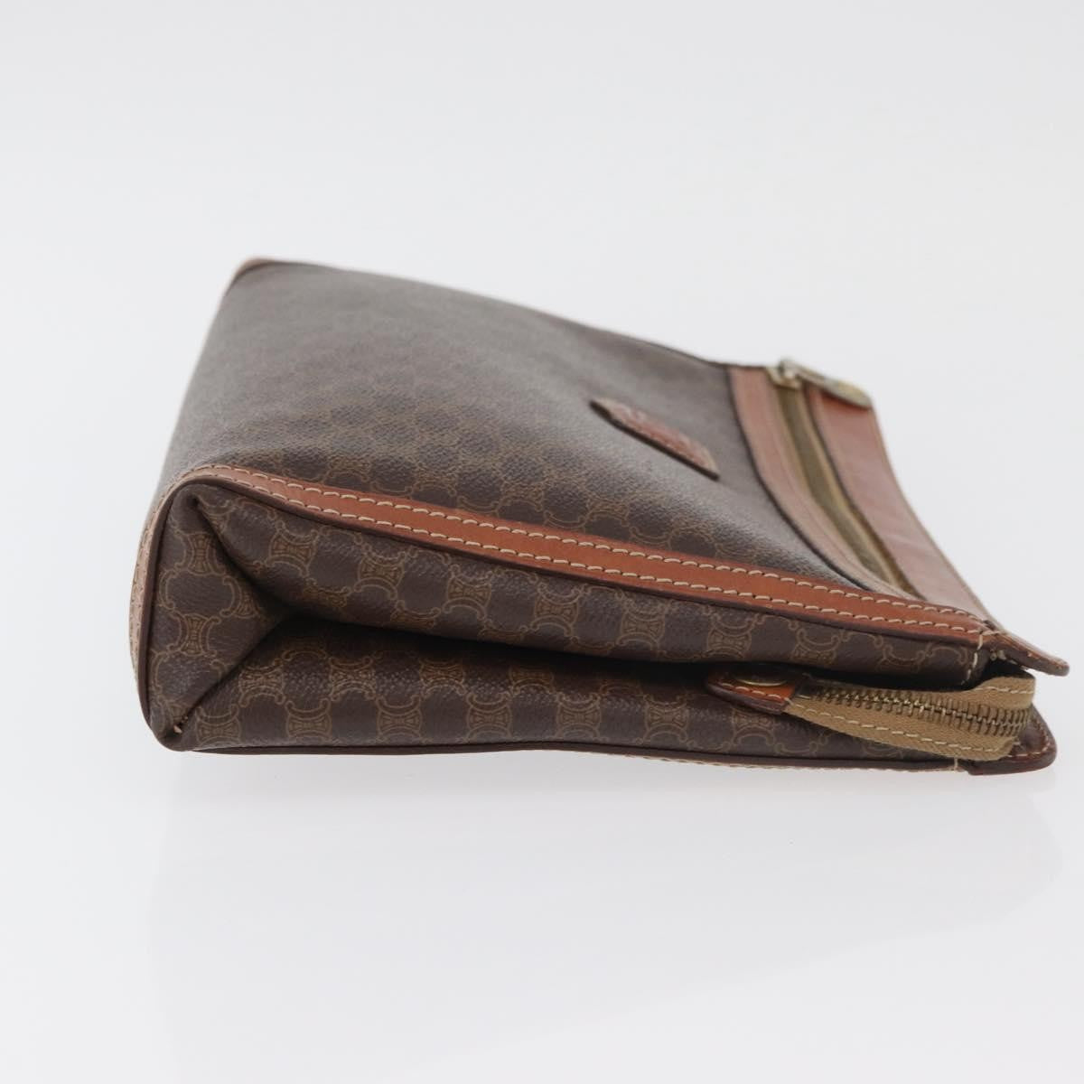 Celine Macadam Pochette Canvas, Black, Canvas, Clutch