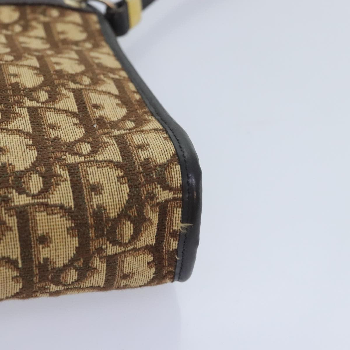 Christian Dior Vintage Trotter Shoulder Bag Canvas, BROWN, CANVAS, Shoulder bag