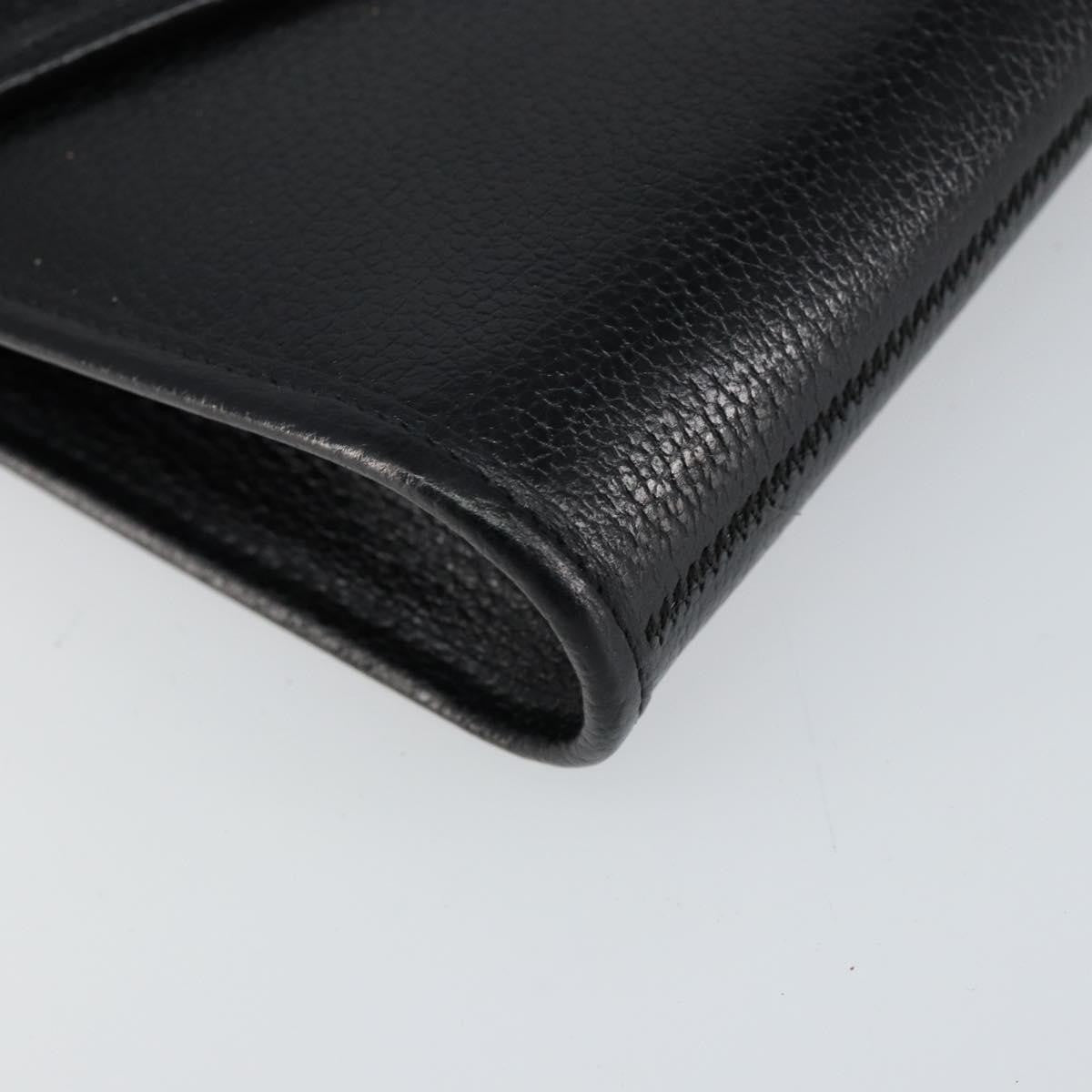 Christian Dior Vintage Chain Flap Shoulder Bag Leather, BLACK, LEATHER, Shoulder bag