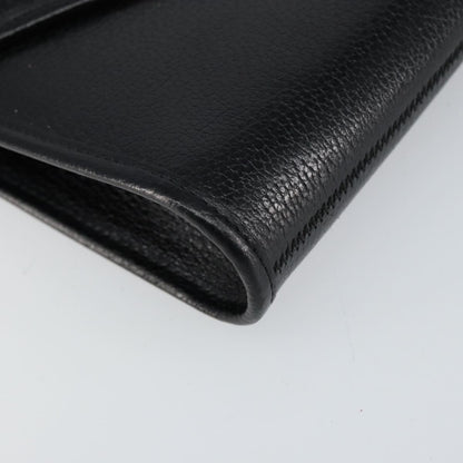 Christian Dior Vintage Chain Flap Shoulder Bag Leather, BLACK, LEATHER, Shoulder bag