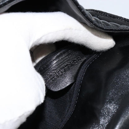 Bally Vintage Handbag Quilted Leather, BLACK, LEATHER, Handbag