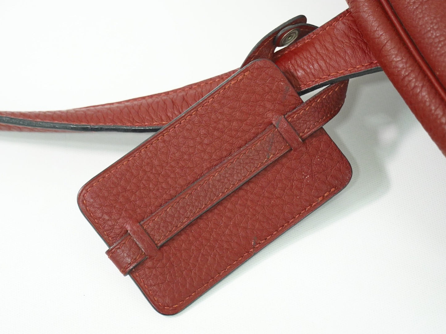 Hermes Victoria Travel Bag Leather, RED, LEATHER, Travel bag