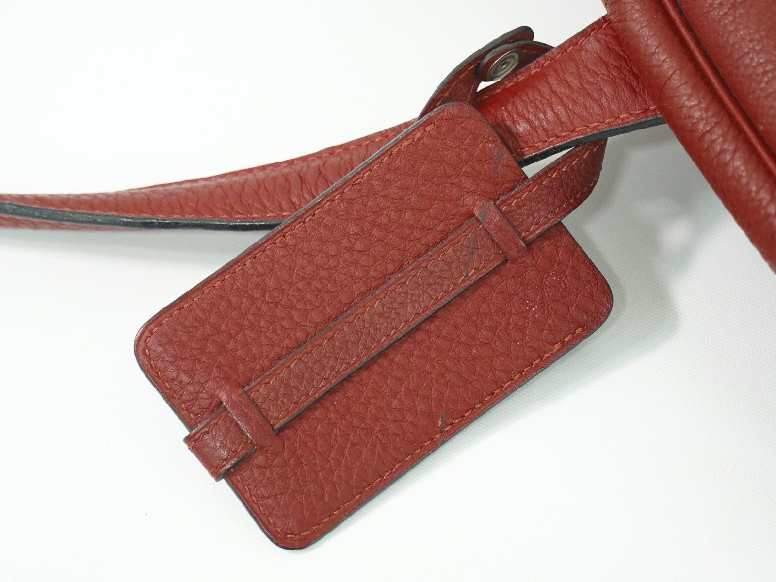 Hermes Victoria Travel Bag Leather, RED, LEATHER, Travel bag