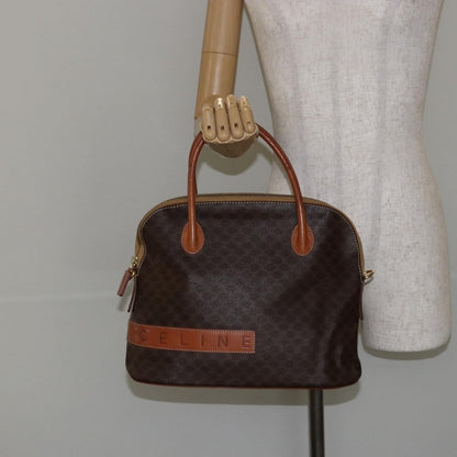 Celine Vintage Macadam Handbag Macadam, BROWN, CANVAS, Handbag