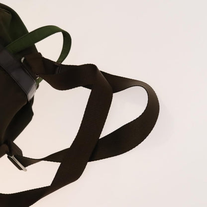 Prada Double Front Pocket Backpack Tessuto, KHAKI, NYLON, Backpack